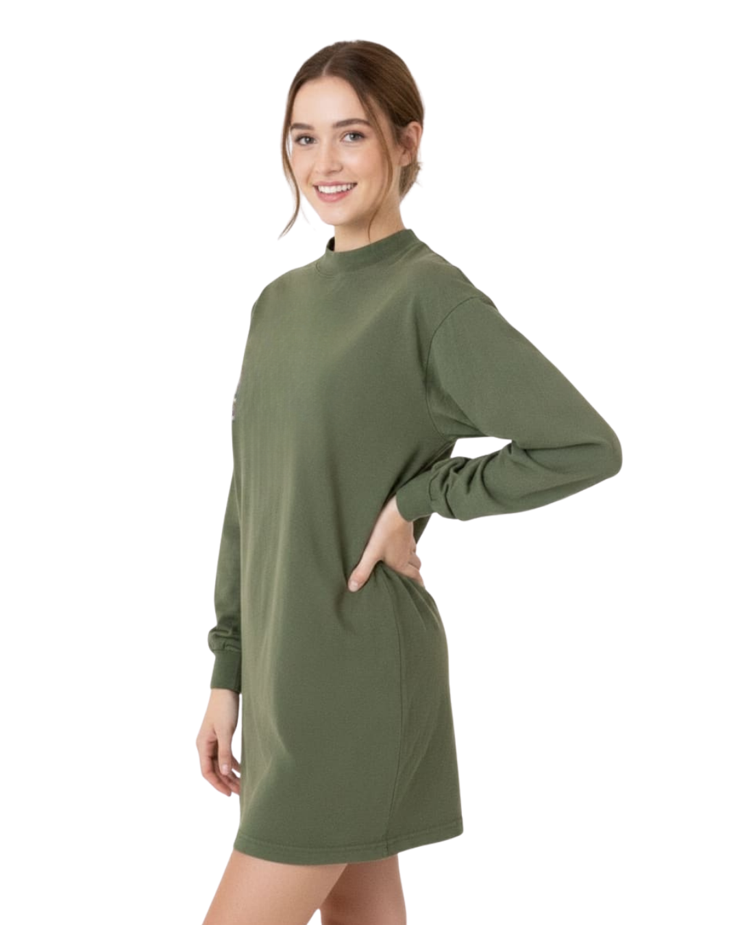Mockneck T-Shirt Dress
