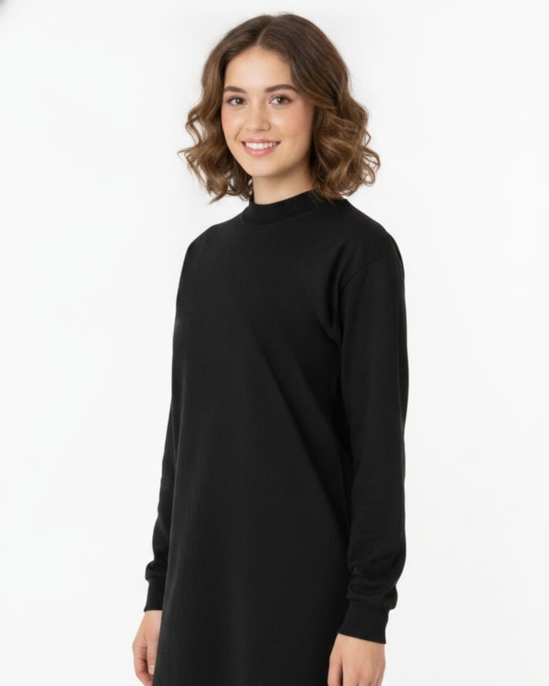 Mockneck T-Shirt Dress