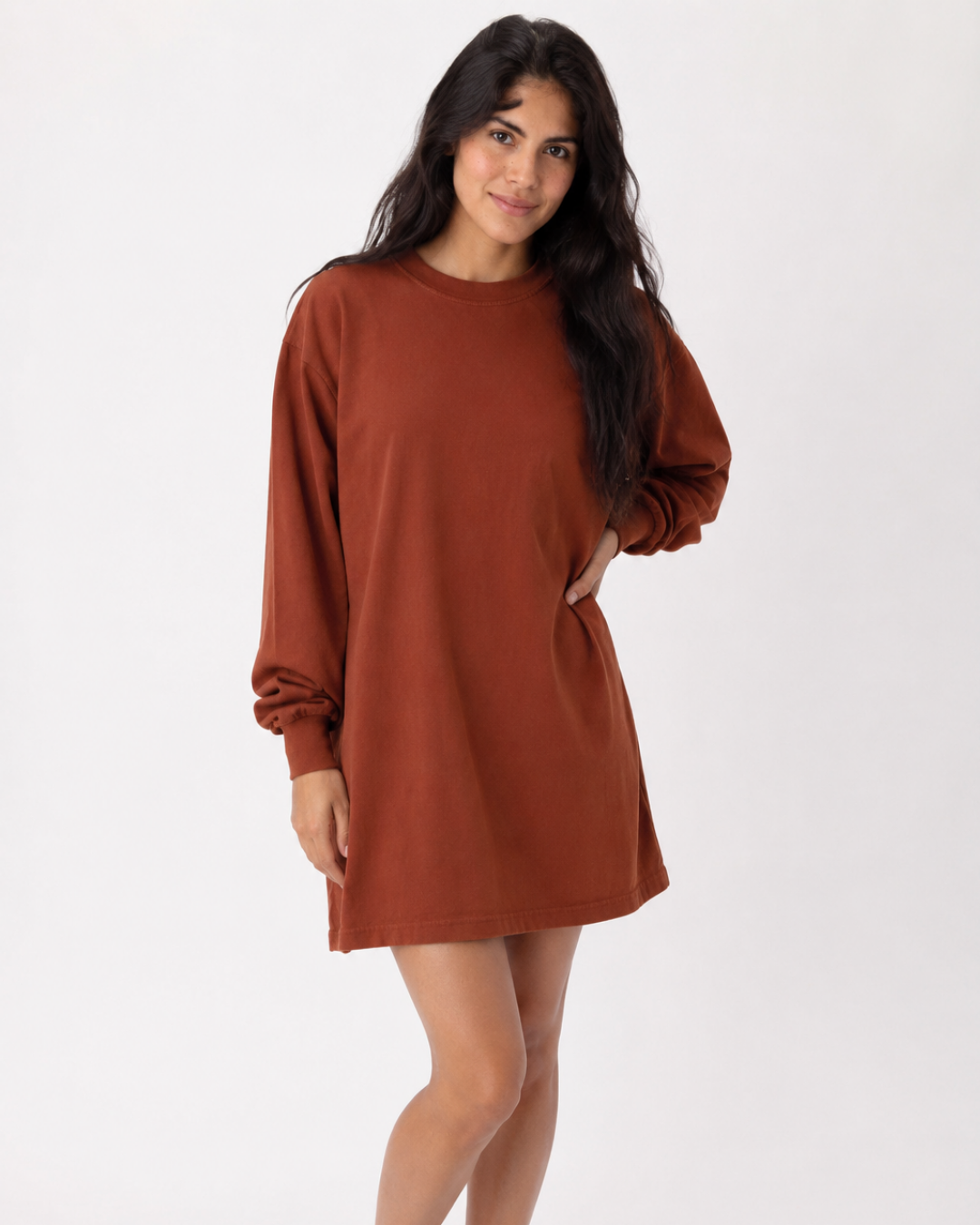 Mockneck T-Shirt Dress