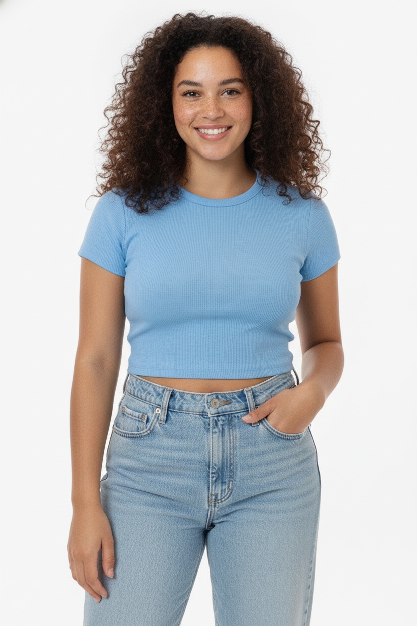 Cap Sleeve Crop Tee
