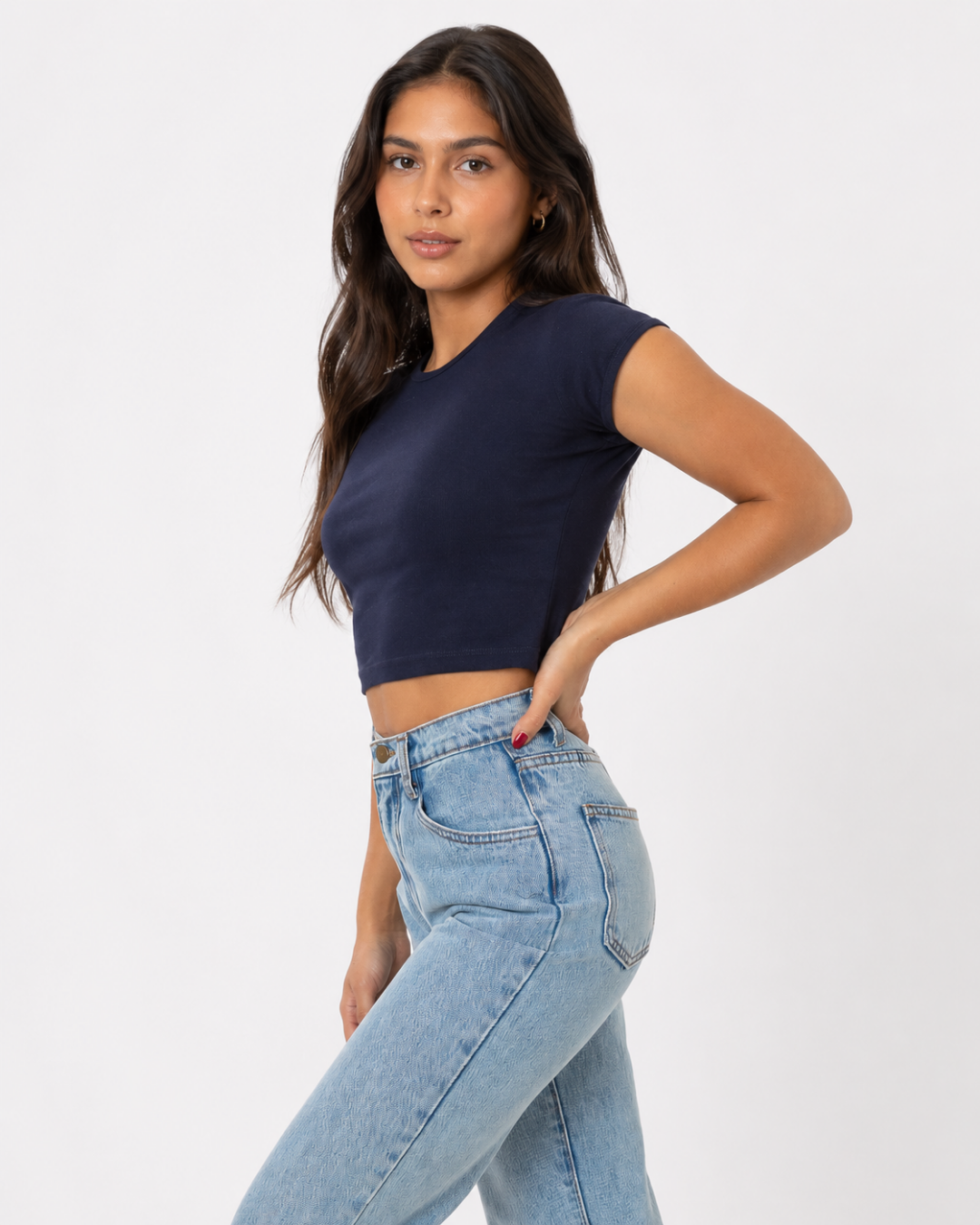 Cap Sleeve Crop Tee
