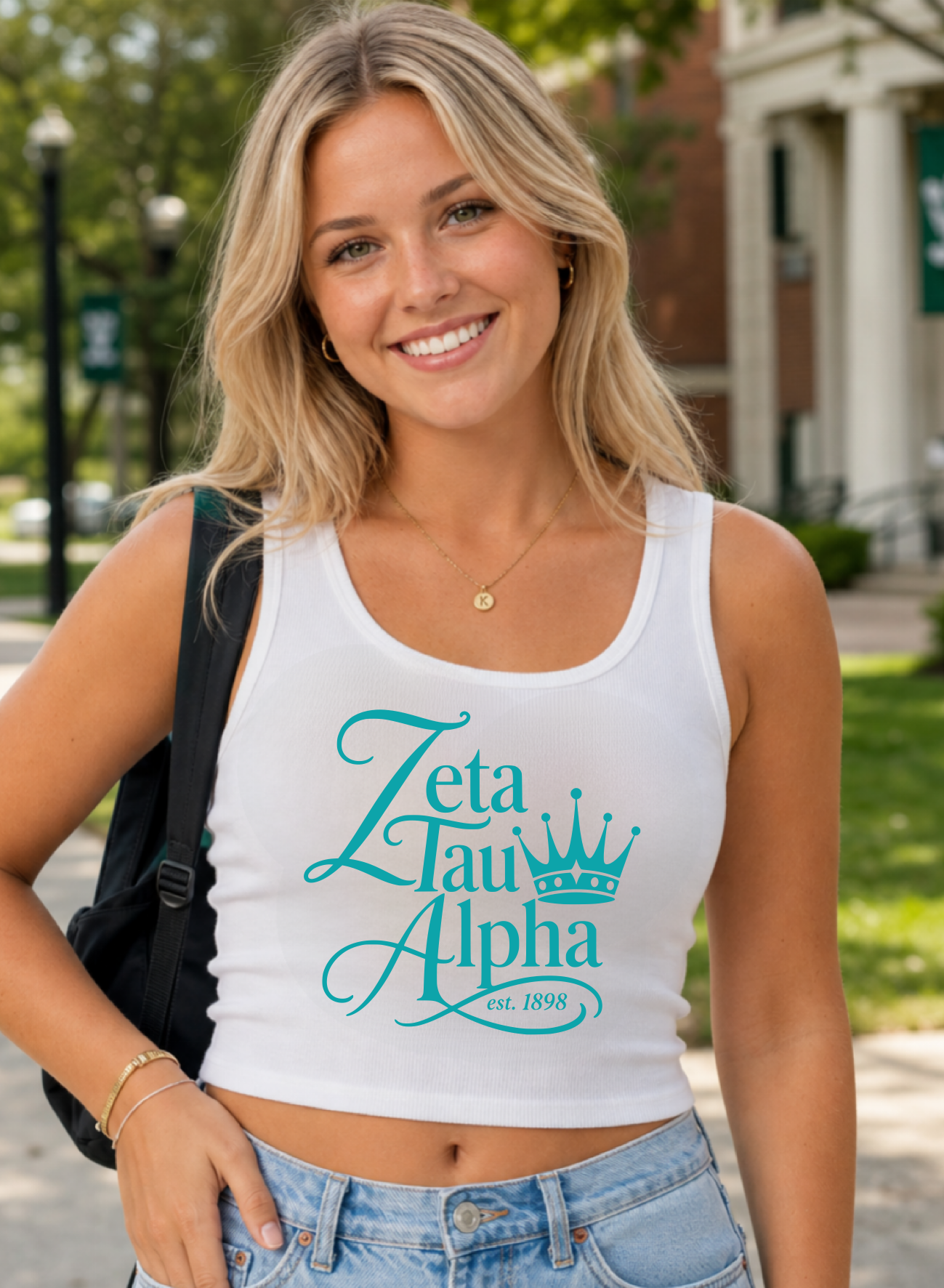 Fall '26 Sorority Rib Tank — Zeta Tau Alpha