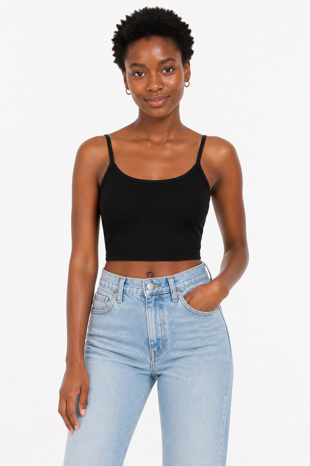 Baby Rib Spaghetti Crop Tank