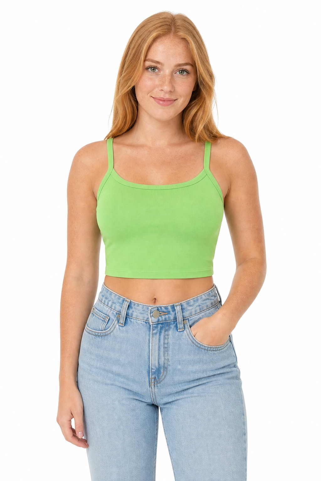 Baby Rib Spaghetti Crop Tank